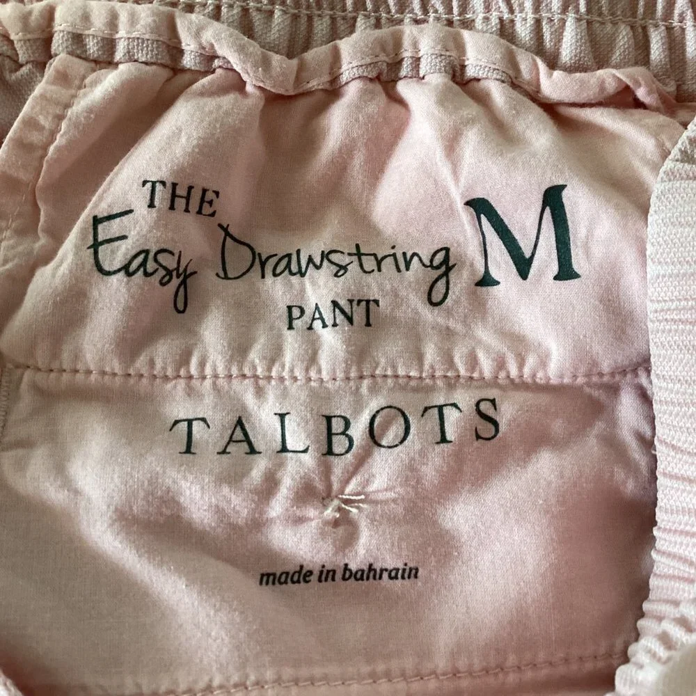 Talbots The Easy Drawstring Pants Pink Lyocell size M - Picture 4 of 12